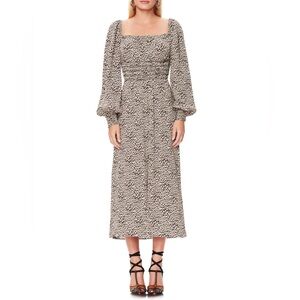 AFRM Leopard Print‎ Long Sleeve Dress